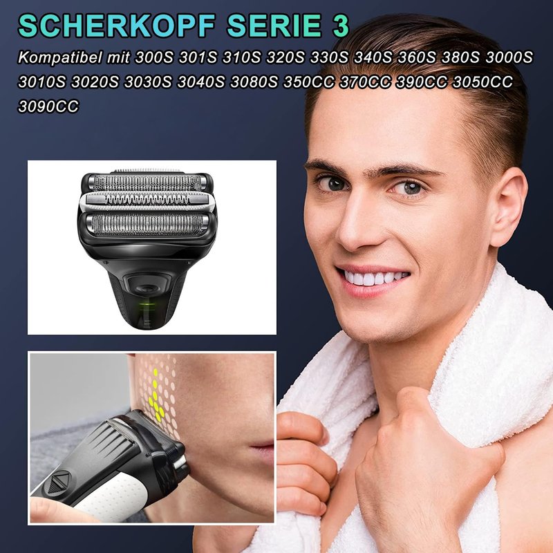 21B Series 3 Electric Replacement Shaver Head, S3 Razor Replacement Head, Series 3 Replacement Head Compatible with S3 3040s 3080s-4 370cc 3070cc 3000s 3010, 3090cc Etc