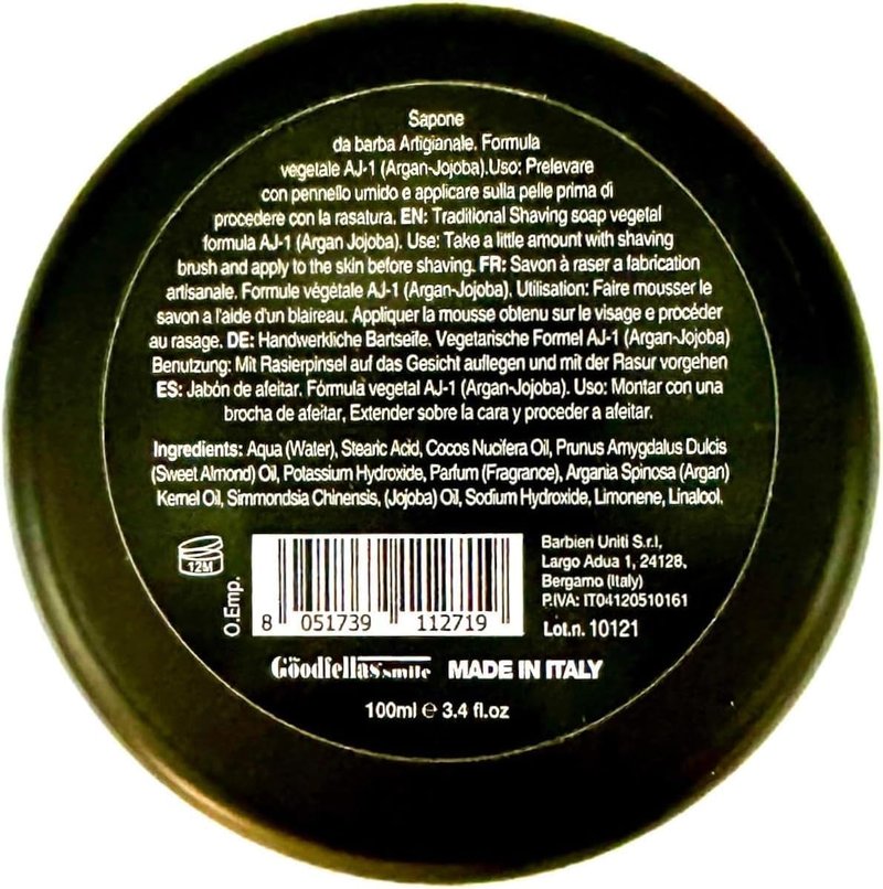 The Goodfellas' Smile, ORANGE EMPIRE (Orange & Citrus), Luxury Italian Shaving Soap, Formulated for Use with A Shaving Brush, Made in Italy