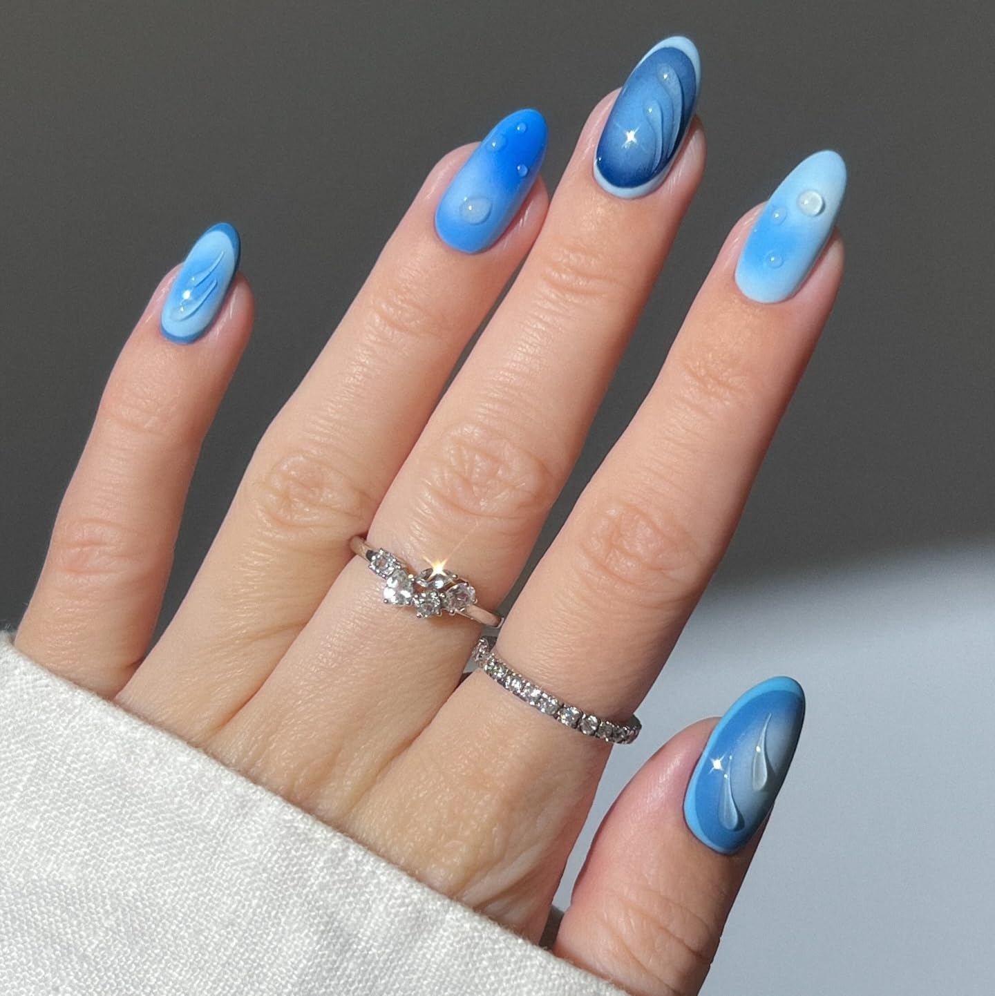 senvenski Blue Gel Nail Polish Kit - UV/LED Nail Art Set with Navy Royal Cobalt Blue Army Green Teal Olive Emerald Turquoise Colors | Manicure Gift Kit for Women, Professional Salon Home Use(CS6-011)