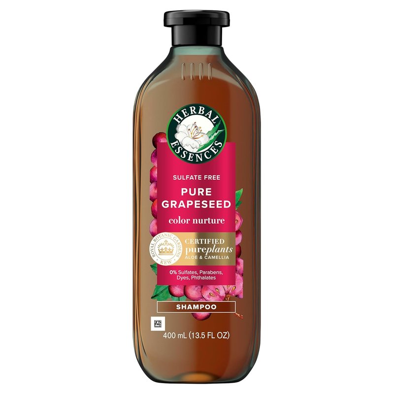 Herbal Essences Pure Grapeseed Shampoo - Sulfate Free Hair Protection & Color Nourishment | 13.5 fl oz