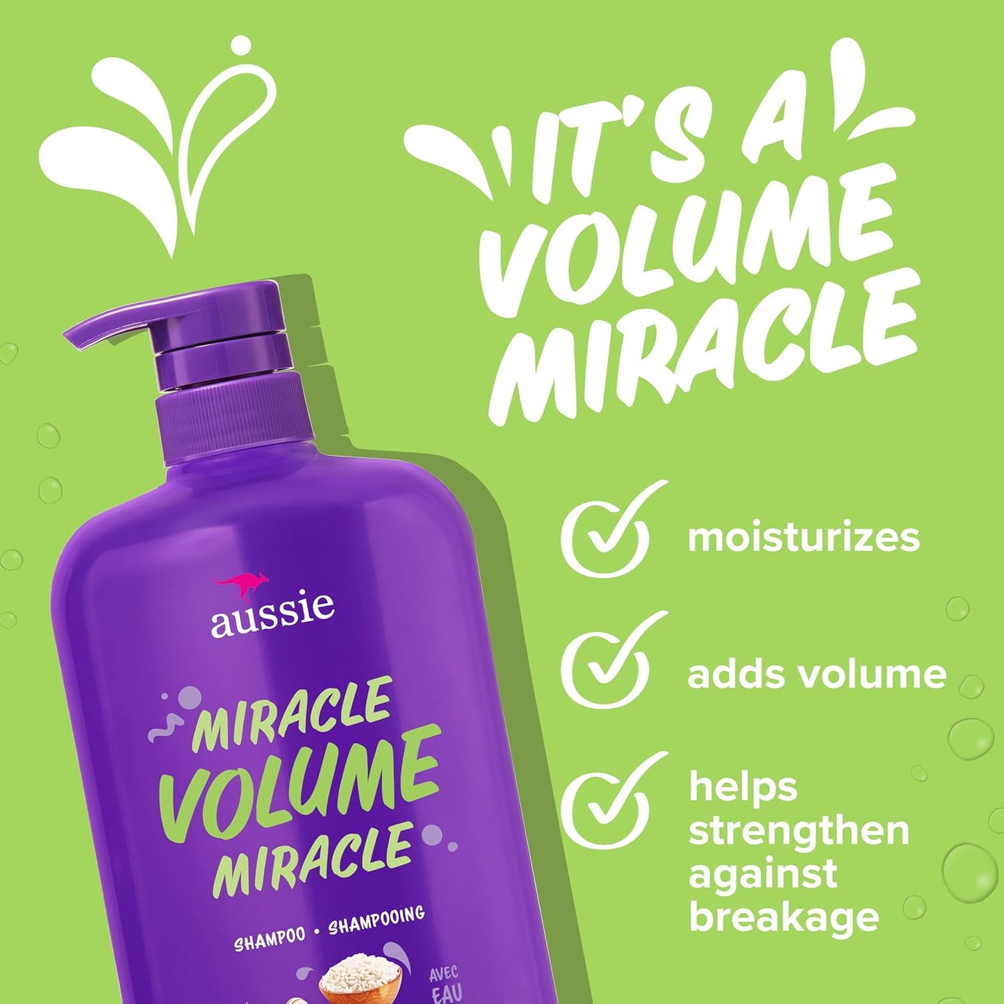 Aussie Miracle Volume Shampoo - Paraben-Free Volumizing Formula | 30.4 oz, 4-Pack