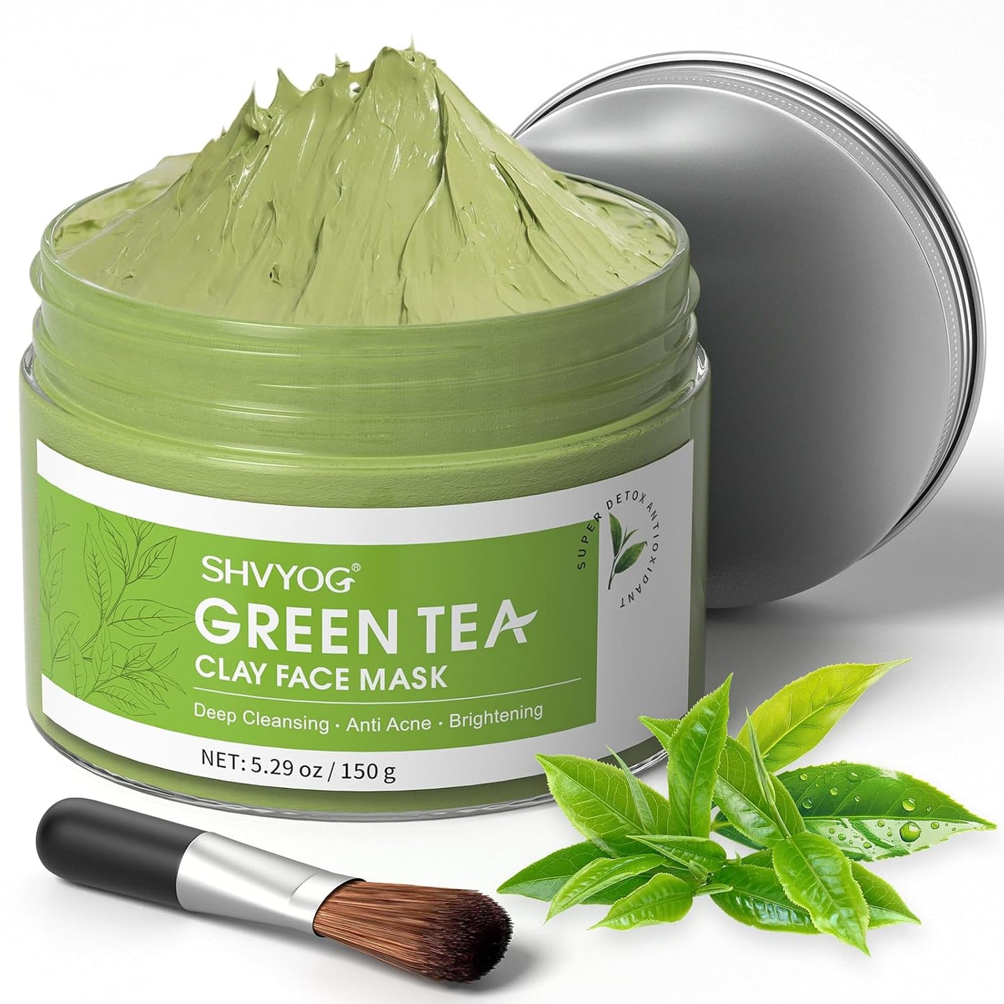 Turmeric Vitamin C Clay Mask - Deep Cleansing Facial Mask for Dull & Blemish-Prone Skin | 5.29 Oz (150g)