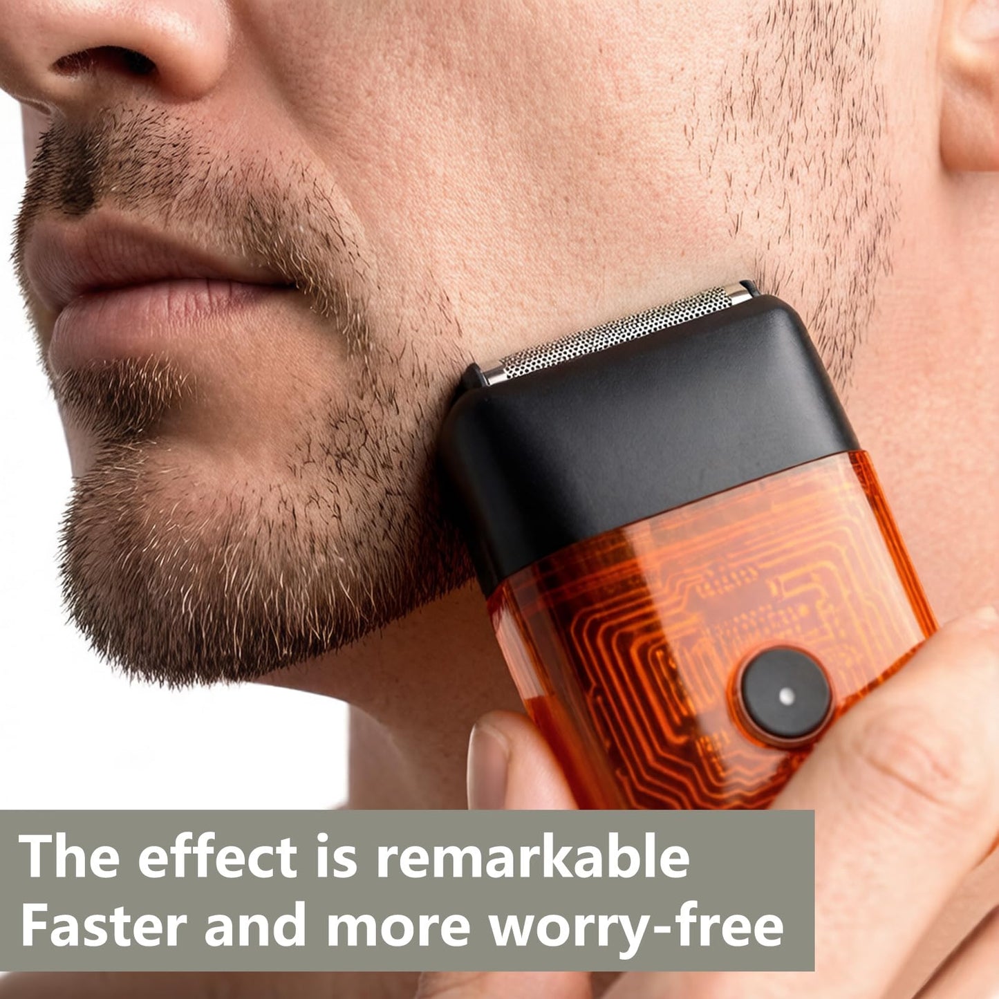 Electric Foil Shaver for Men: Compact Travel Razor for Face - IPX7 Waterproof & USB-C Fast Charging - 3D Floating Head & Hyper-Glide Blades - Hypoallergenic for Sensitive Skin with Battery Indicator