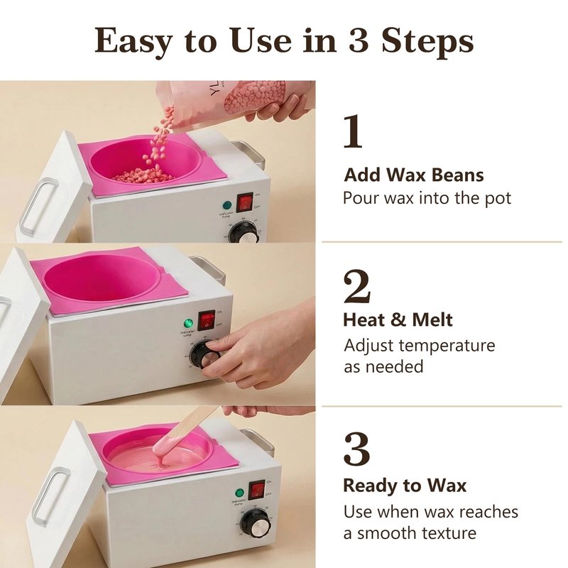 NOVAL 5.5LB Professional Wax Warmer for Salon & Full Body Hair Removal – 2.5L 300W Fast Melt Wax Heater with Precise Temp Control 68–248°F, Removable Aluminum Pot for Hard Wax & Paraffin