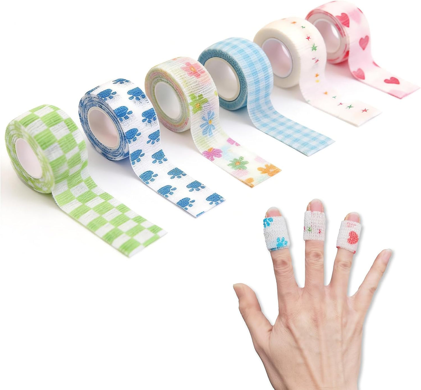 Skin Picking Prevention Finger Covers - Self-Adhesive Anti-Picking Caps for Dermatillomania | Flexible Comfort & Cuticle Protection