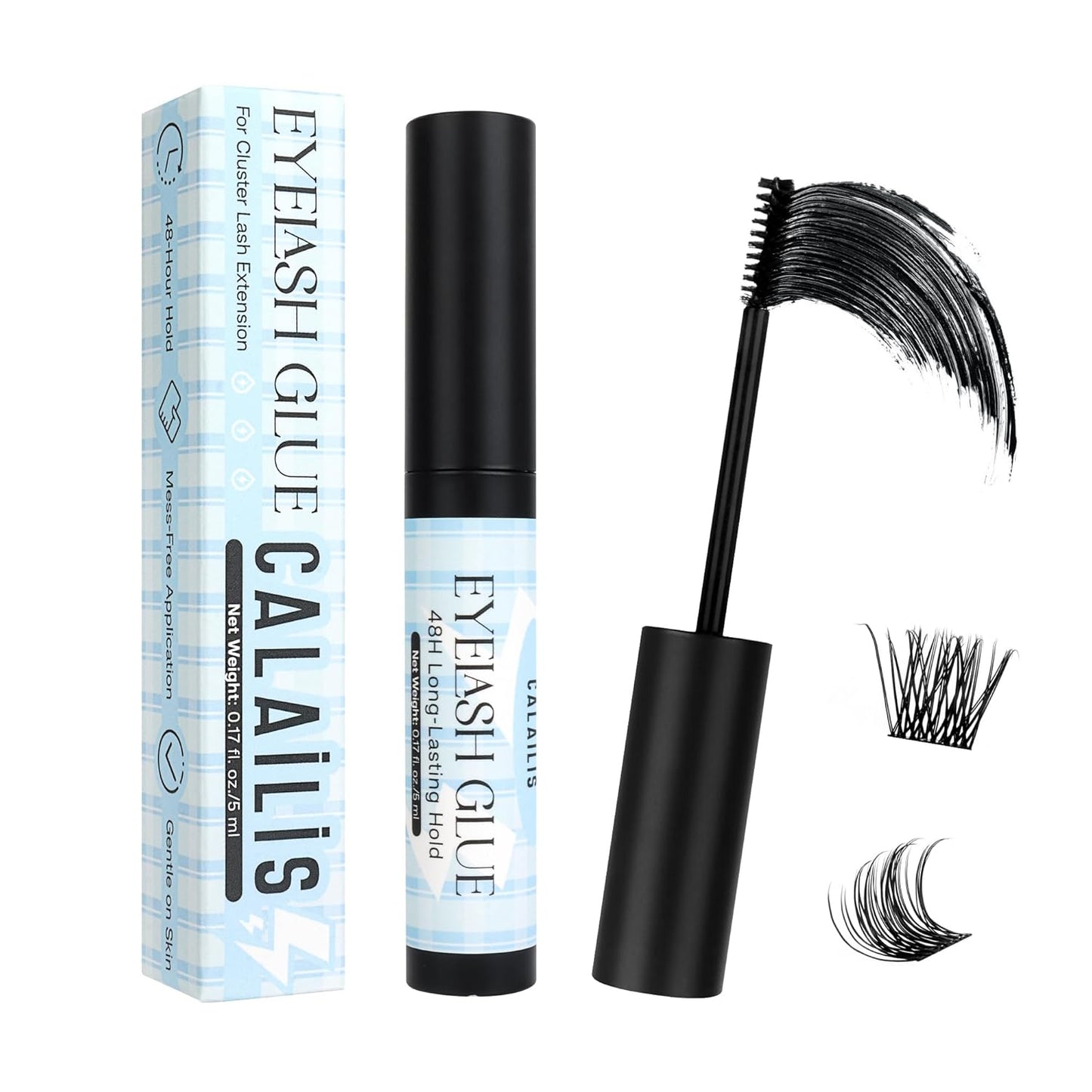 Lash Cluster Glue - Strong Hold Waterproof Adhesive for Eyelash Extensions | 5ml, Lasts 4+ Weeks