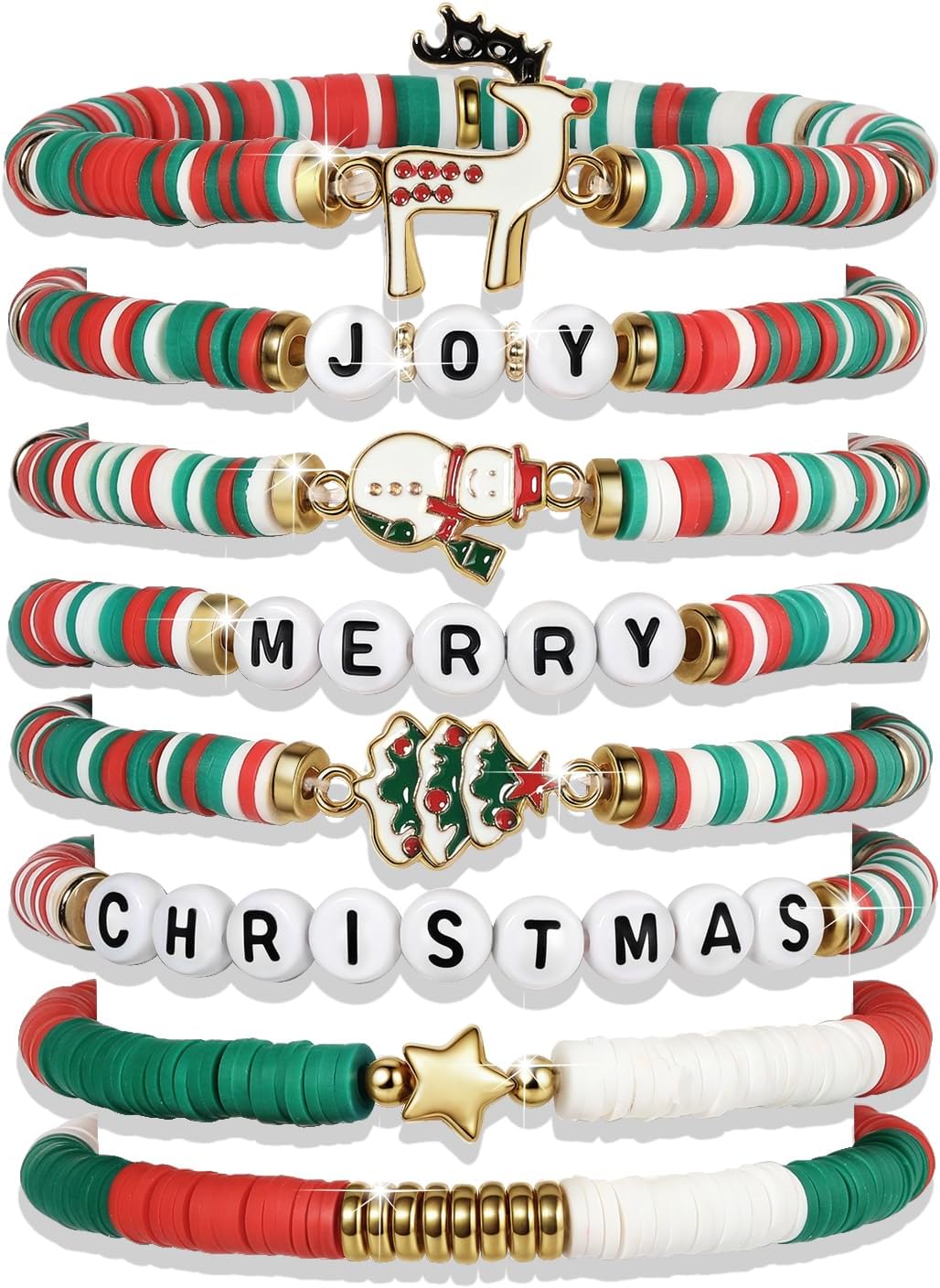 Friendship Bracelets Set - Colorful Beaded Stretchable Bracelets for Teens | Stackable Gift Ideas for Holidays