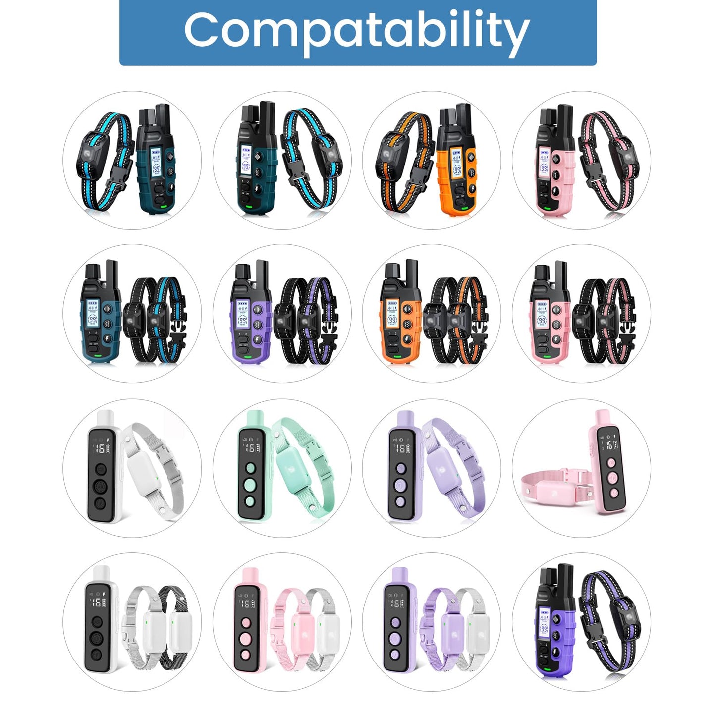 2-Pack Charger Cord for Bousnic Dog Shock Collar RS2A and RS2B, 2-in-1 Training Collar USB Charging Cable