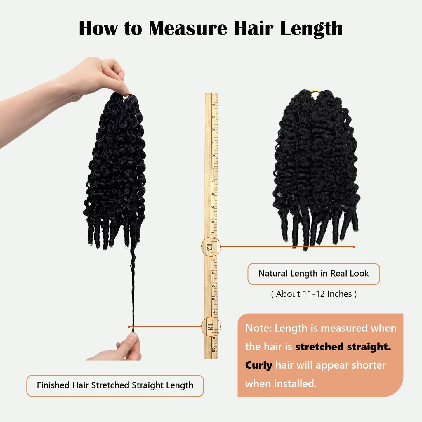 100% Human Hair Crochet Hair Burmese Curly, Pre-Looped & Pre-Separated Crochet Braids, Natural Black, Soft Lightweight, No Shedding, Tangle Free, Crochet Hair for Black Women 50strands 60g 20 Inch
