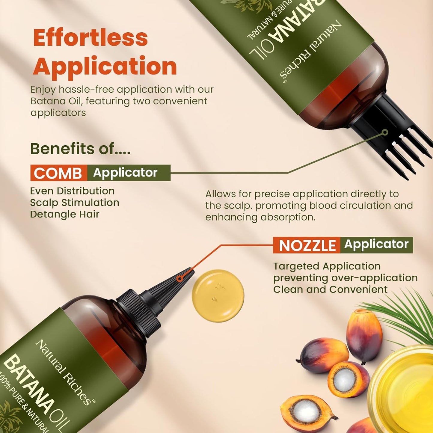 Unrefined Organic Batana Oil - 100% Pure Cold Pressed Miracle Oil for Hair Growth | 8 fl oz