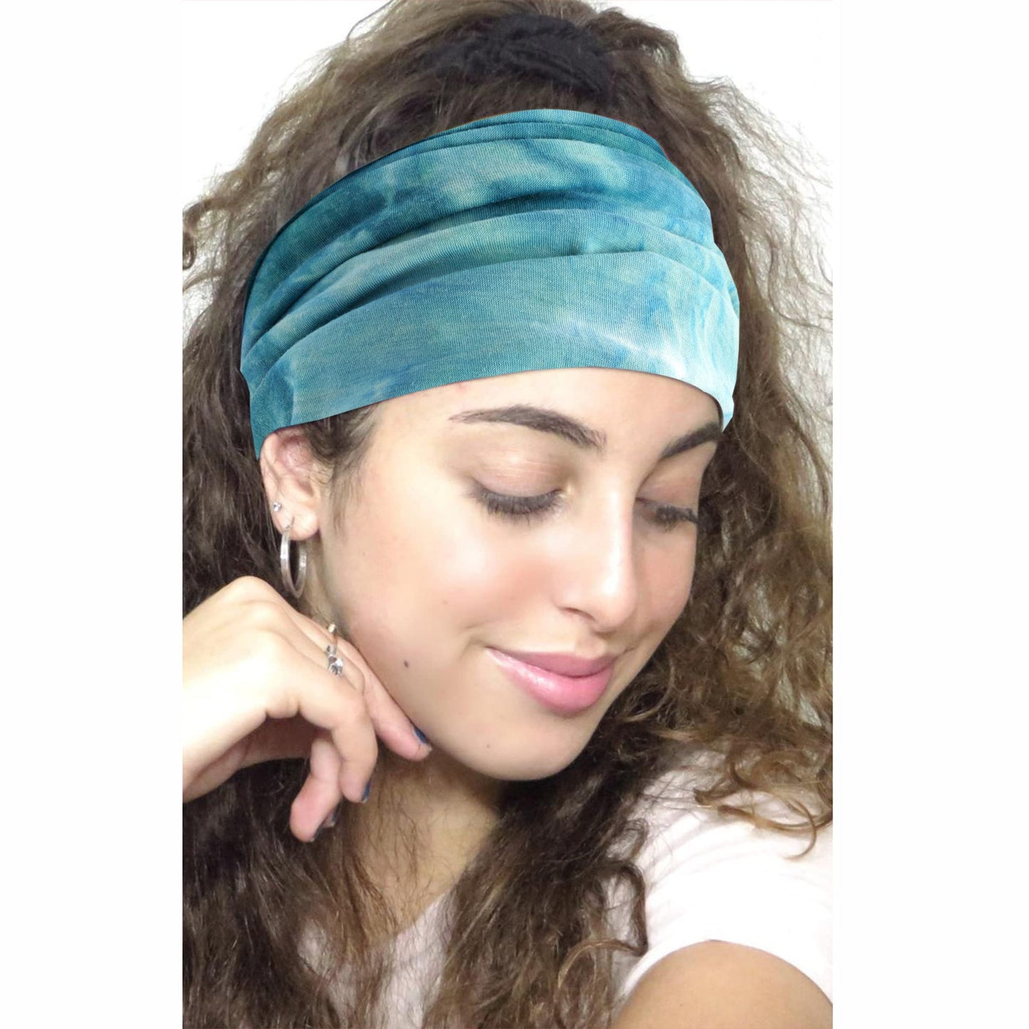 STGDAK Headbands Fashion Hair Bands Soft Head Bands Elastic Headband Non Slip Wrap Headbands Breathable SweatBand Tie Dye Hairband Accessories for Women Daily 3 Pack