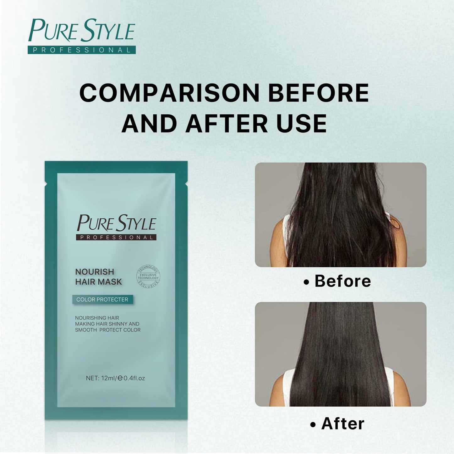 ysnstyle Professional 2-Pack Color Locking Hair Mask | Anti-Fade Color Protection | Deep Nourishing for Dry Frizzy Color-Treated Hair | Used After Hair Dye Hair Perm hair | 0.4 fl oz (12ml)