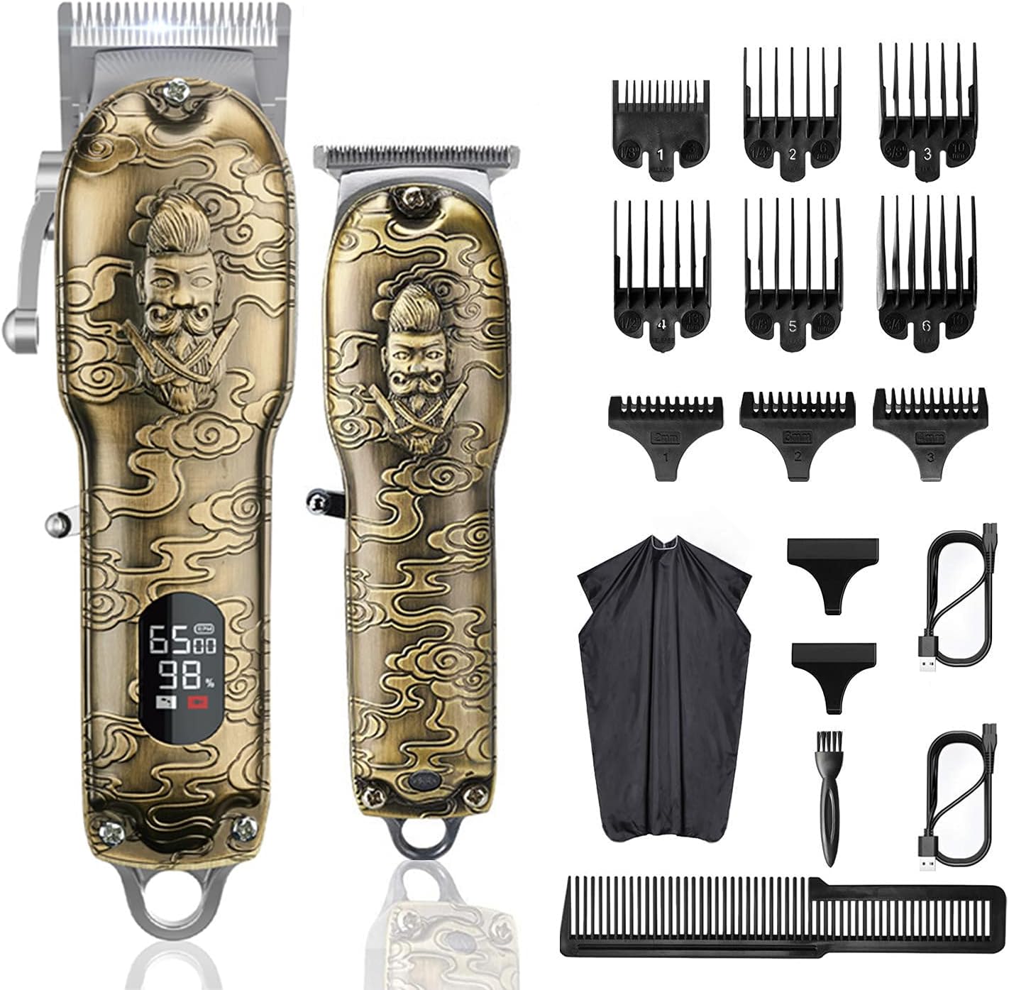 Cordless Hair Clippers for Men - Professional Grooming Kit with Foil Blade Shaver & Zero Gapped Trimmer | Perfect Gift for Him
