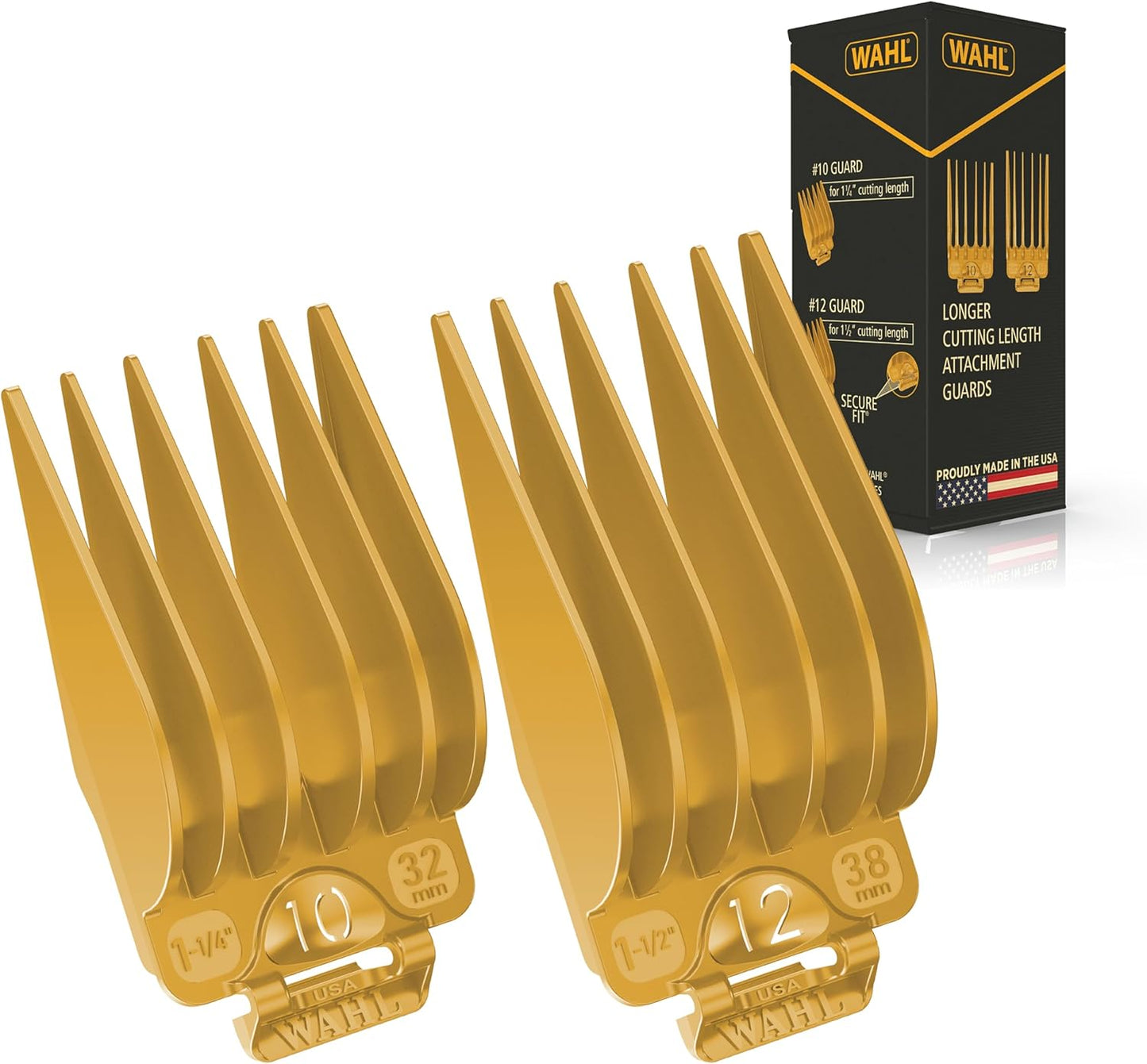 Wahl Hair Clipper Attachment Guard Set - 2 Full Size Combs for Long Hair Styles & Fades | Model 3025025
