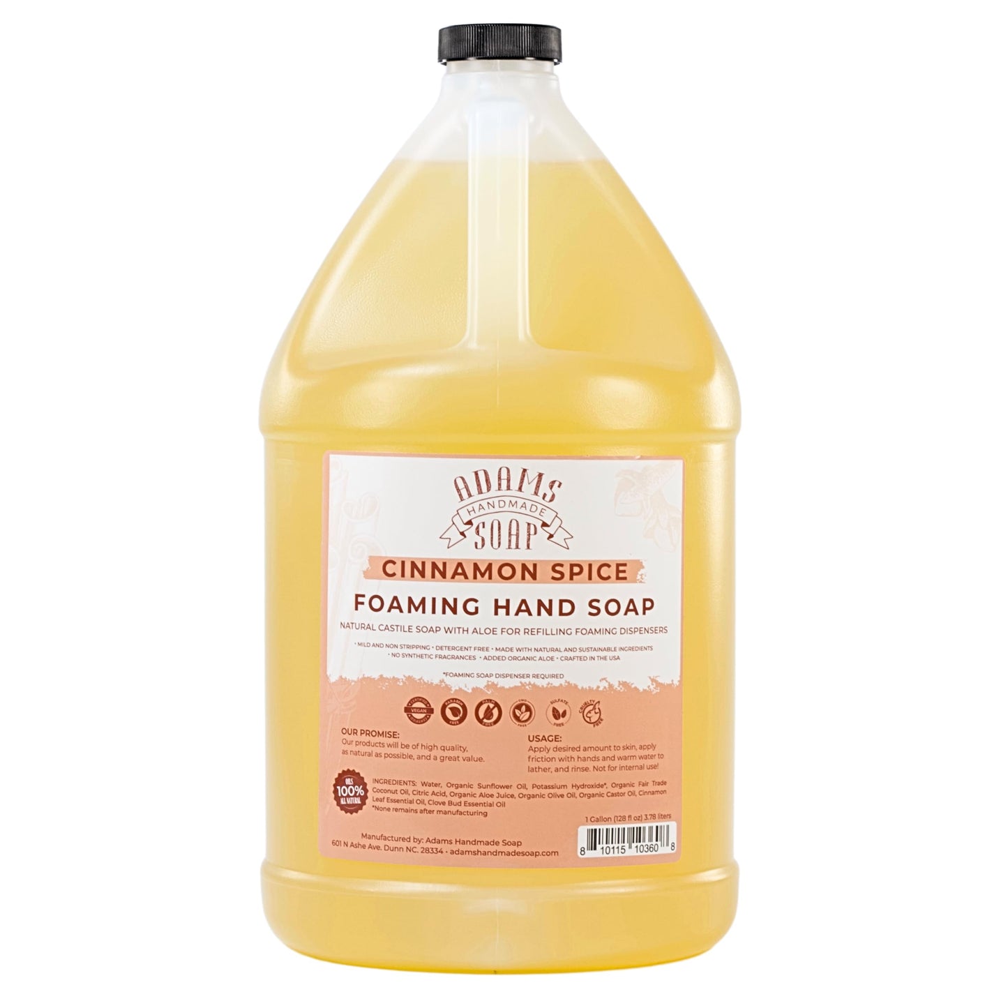 Adams Handmade Soap Liquid Foaming Soap 1 Gal
