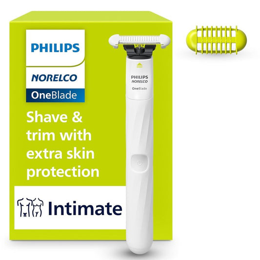 Philips Norelco OneBlade Intimate - Pubic Grooming & Shaving Tool with Skin Protection | Model QP1924/70