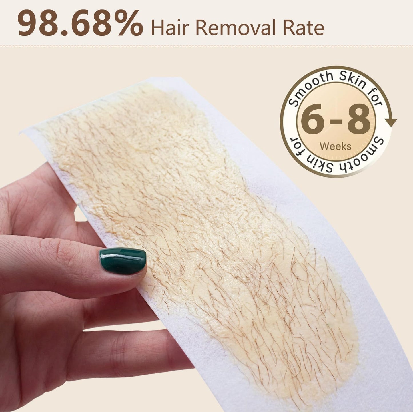 300g Sugar Wax for Hair Removal: Body & Face Organic Sugaring Paste for Personal Home and Professional Salon Use - 10.6oz
