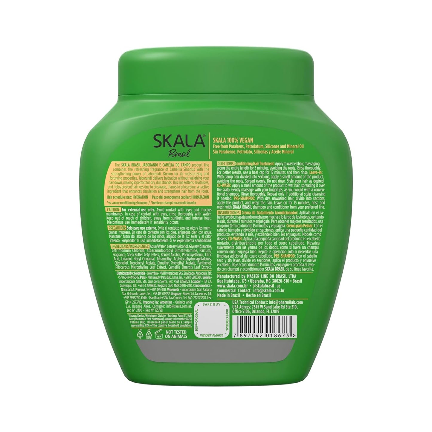 SKALA Jaborandi & Camellia 2-in-1 Treatment Cream - Vegan Leave-In Conditioner & Hydration Mask for All Hair Types | 1000g