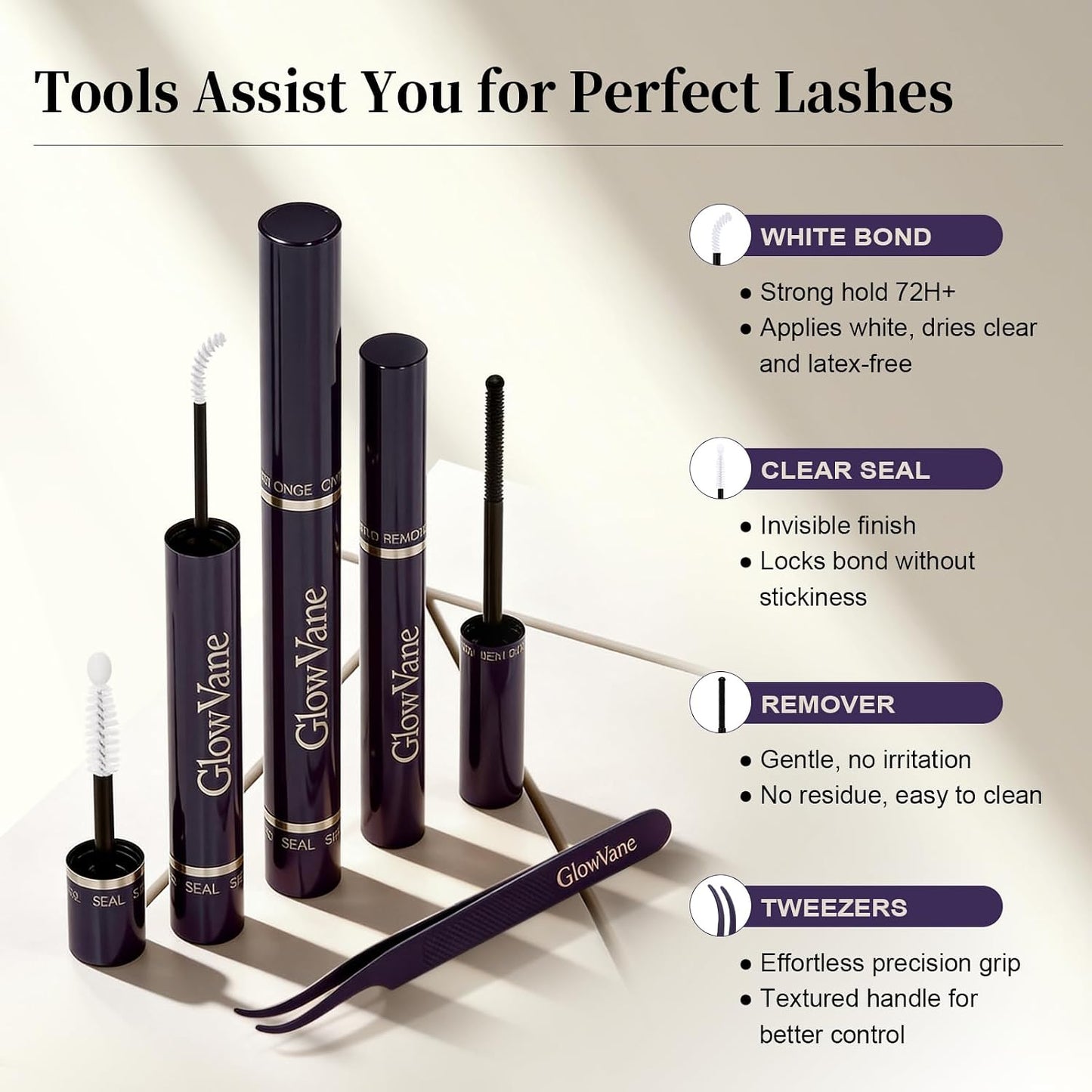 Lash Clusters Kit - Wispy D Curl Eyelash Extensions | 0.03mm, 8-18mm, DIY Individual Clusters with Bond & Seal