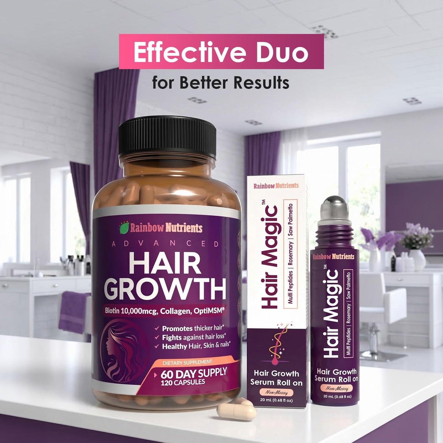 Hair Magic™ Hair Growth Serum - Multi-Peptide & Rosemary Oil Treatment for Hair, Beard, Eyebrows | Unisex Scalp Solution