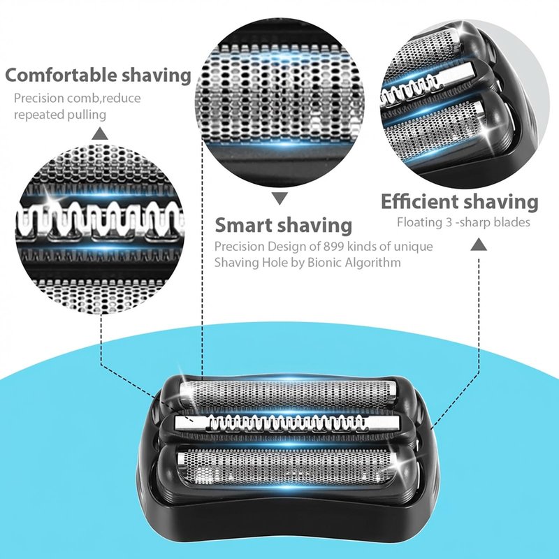 Series 3 21B Replacement Shaver Head, Compatible with S3 Razors 3040s, 300s, 310s, 320s, 3050cc, 360s, 370cc, 3090cc