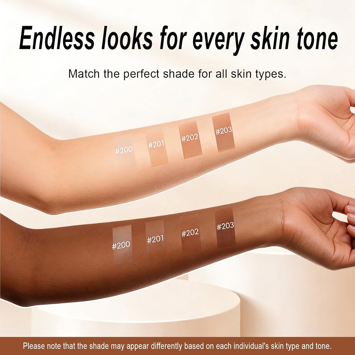 Korean Color Changing Foundation Stick - 2-in-1 Waterproof Hydrating Makeup | Dual-Ended Concealer & Brush (201)