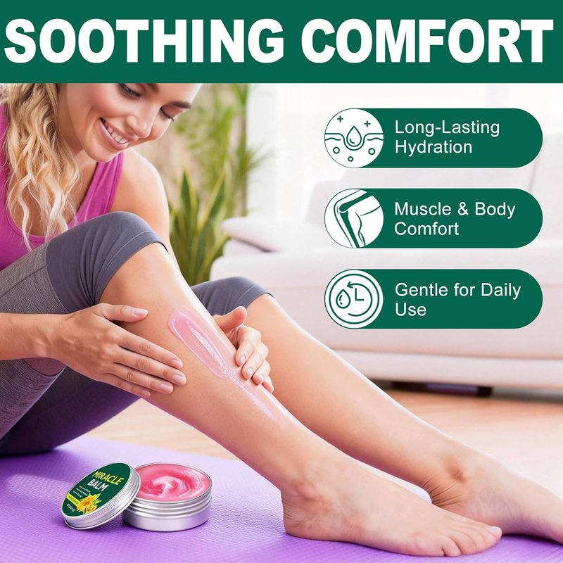 Miracle Balm for Swollen Legs - Soothing Joint & Muscle Comfort Cream with Calendula | All Skin Types