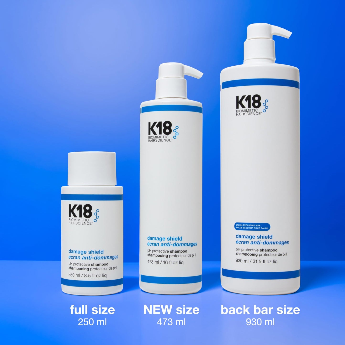 K18 Damage Shield Protective Shampoo, Reduces Frizziness & Tangles, Maintains Hair Health, 16 Fl Oz