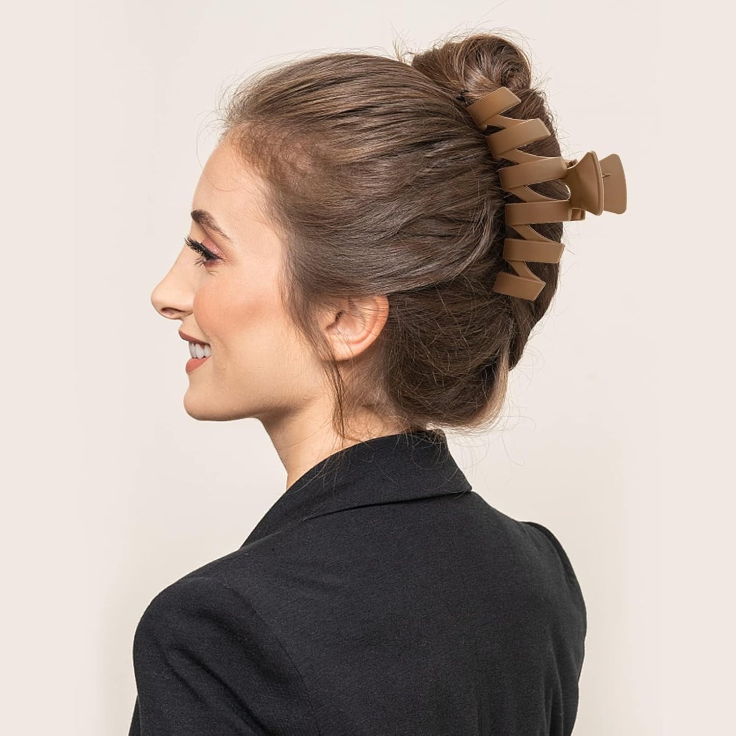 Flower Hair Clips - 8PCS Non-Slip Claw Clips for Thick Hair | Multi-Style Neutral Colors Set