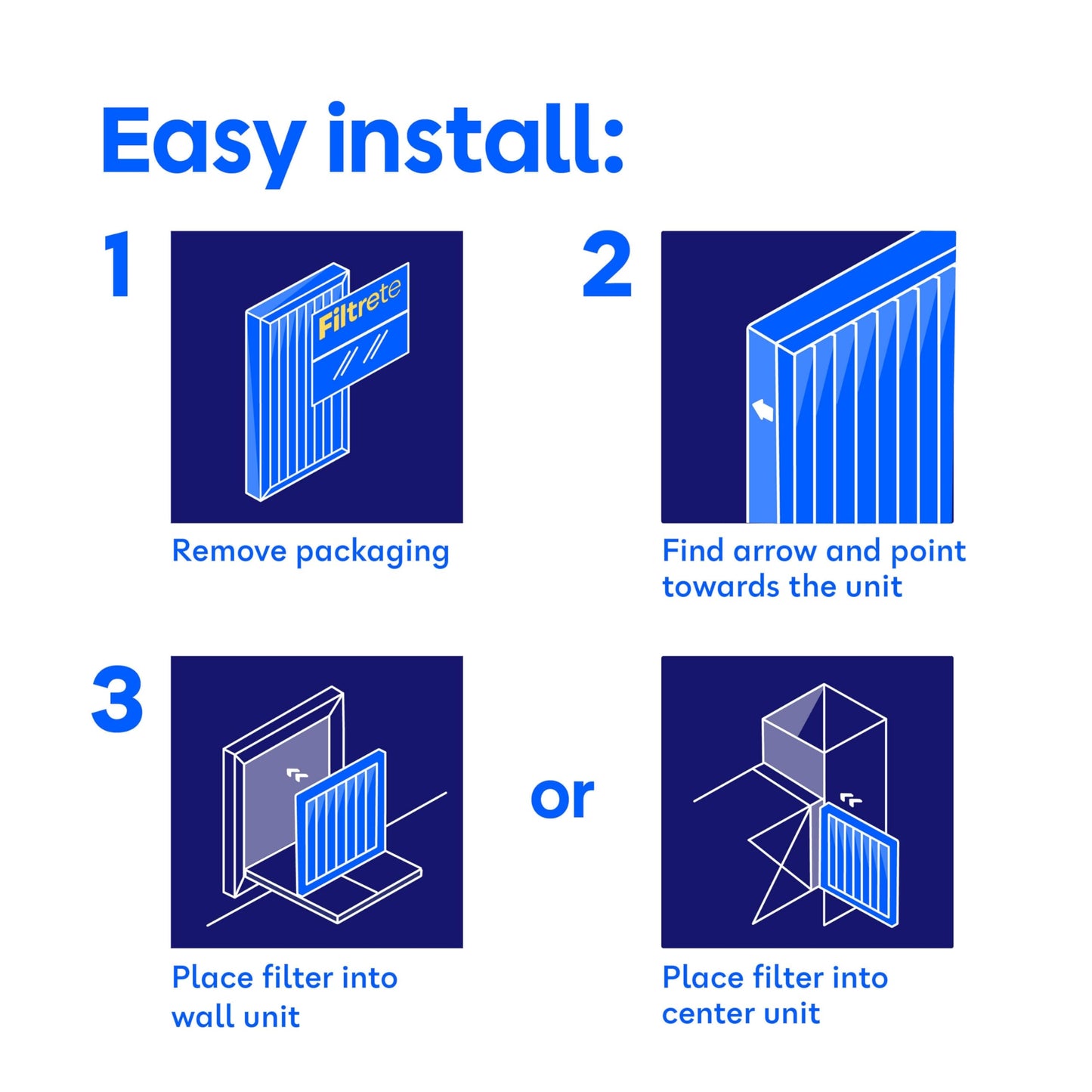 Filtrete 20x25x1 AC Furnace Air Filter, MERV 11, MPR 1000, Micro Allergen Defense, 3-Month Pleated 1-Inch Electrostatic Air Cleaning Filter, 2 Pack (Actual Size 19.688 x 24.688 x 0.84 in)