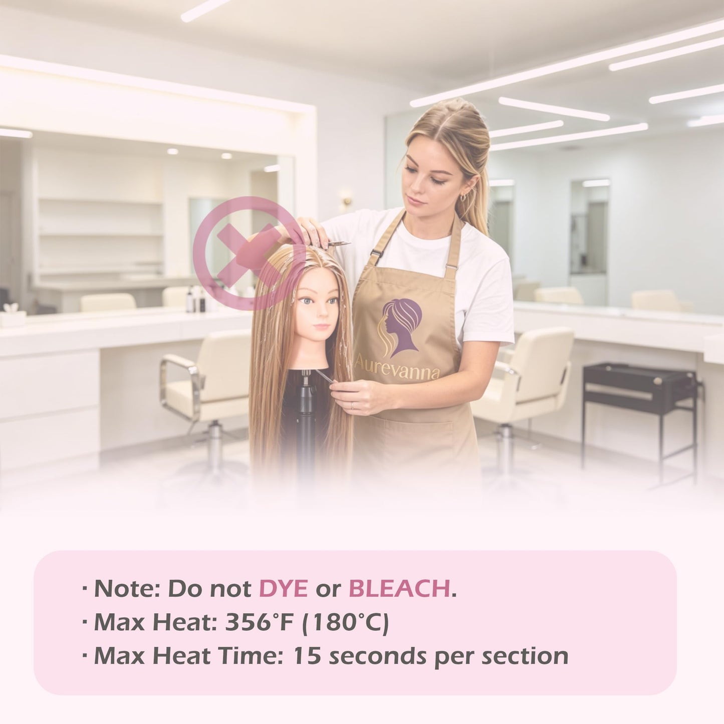Blonde 80% Real Hair Mannequin Head 26-28" Cosmetology Training with Clamp