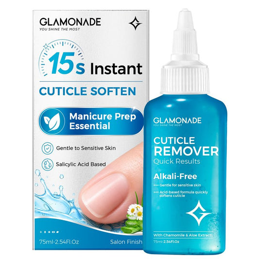 Glamonade Instant Cuticle Remover Gel: Fast-Acting Cuticle Softener for Overgrown Rough Cuticles, Salicylic Acid, Gentle for Sensitive Skin, Professional Manicure Prep & Nail Care