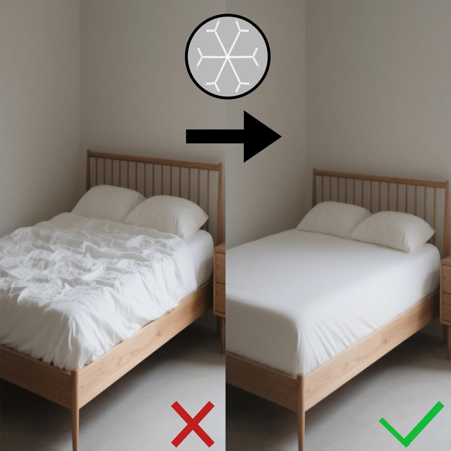 Sheet Fasteners Keepers-Adjustable Elastic Bed Sheet Holder Straps for Full,Queen,King Twin Bed,6 Way Cross Sheet Clips Suspenders Band,Fitted Round and Square Mattresses
