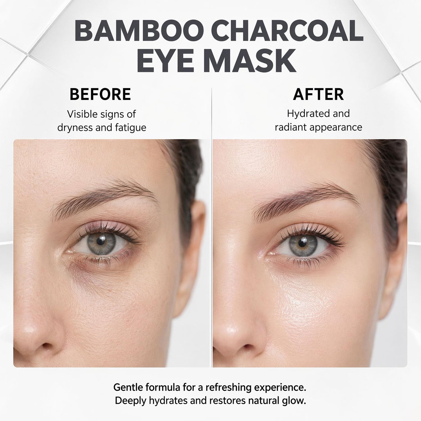 Under Eye Patches (60PCS), Parches Para Ojeras, Moisturizing Eye Patches for Puffy Eyes and Dark Circles, Collagen Eye Patches, Bamboo Charcoal Eye Mask, Hydrating, Reduce Wrinkles and Fine Lines