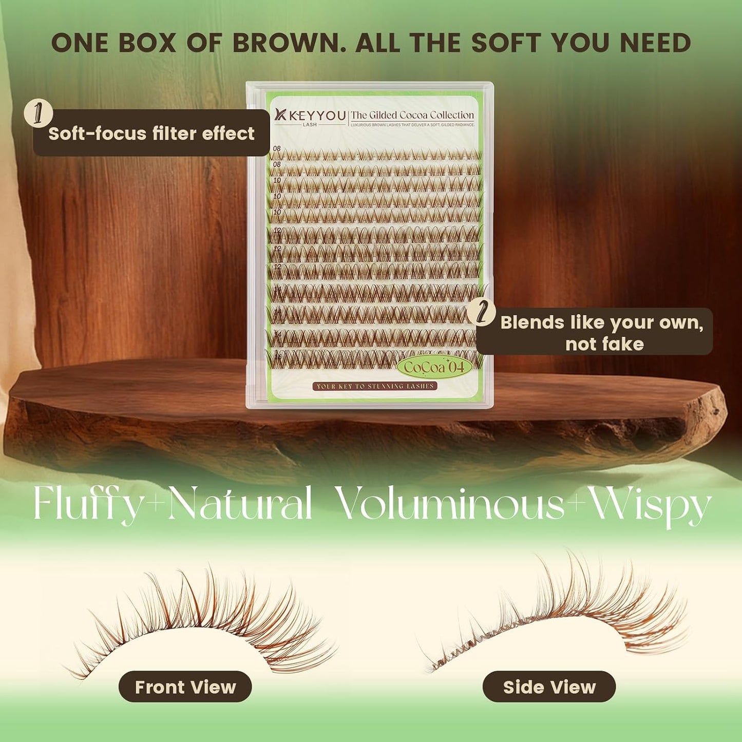 Spider Lash Clusters - Natural Wispy C Curl 8-16mm | Invisible Band DIY Eyelash for Anime Look