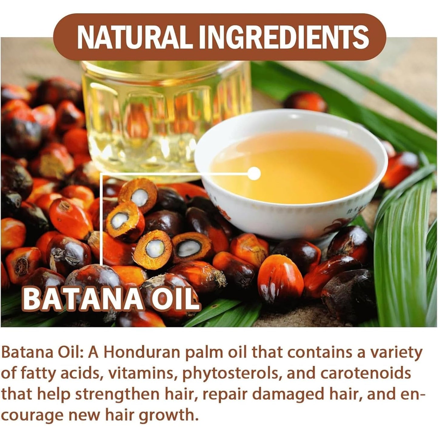 Batana Oil for Hair Growth - Organic Unrefined Hair Oil | Restores Damaged Hair & Scalp, 4.2 OZ