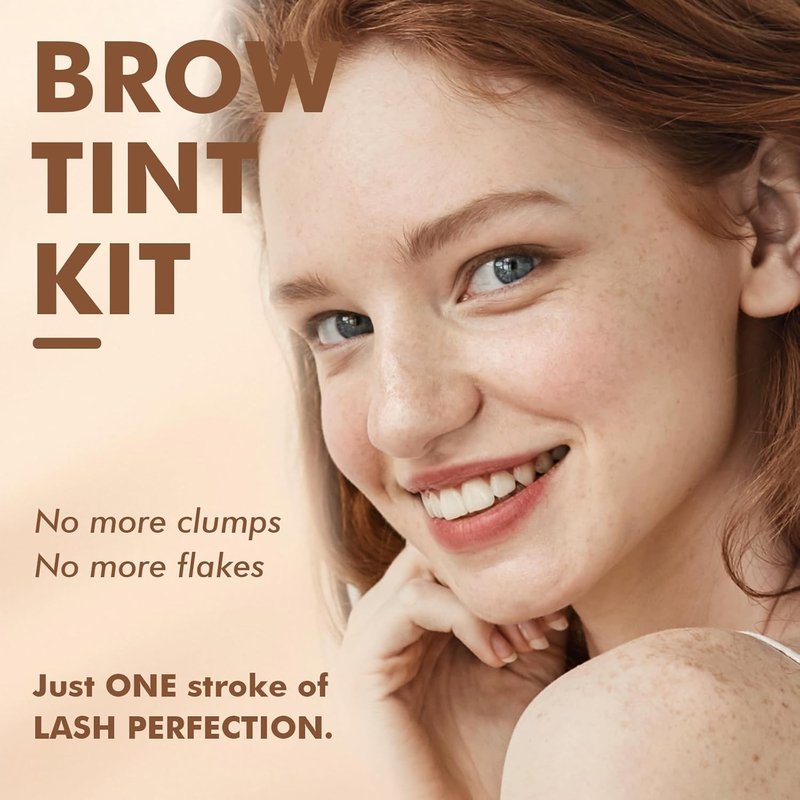 Lash Color Kit - Light Brown Eyelash & Eyebrow Color with Safe Ingredients | Lasts 8 Weeks, Easy to Use