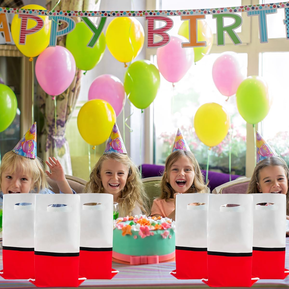 Cartoon Animation Party Gift Bags - 30Pcs Birthday Candy Bags for Kids | Fun & Colorful Designs