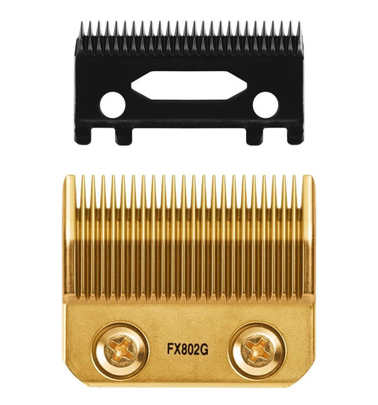 Replacement Blades for FX870/FXF880/FX810 Clippers - DLC Gold Taper Blades | Compatible with BaByliss FX802G