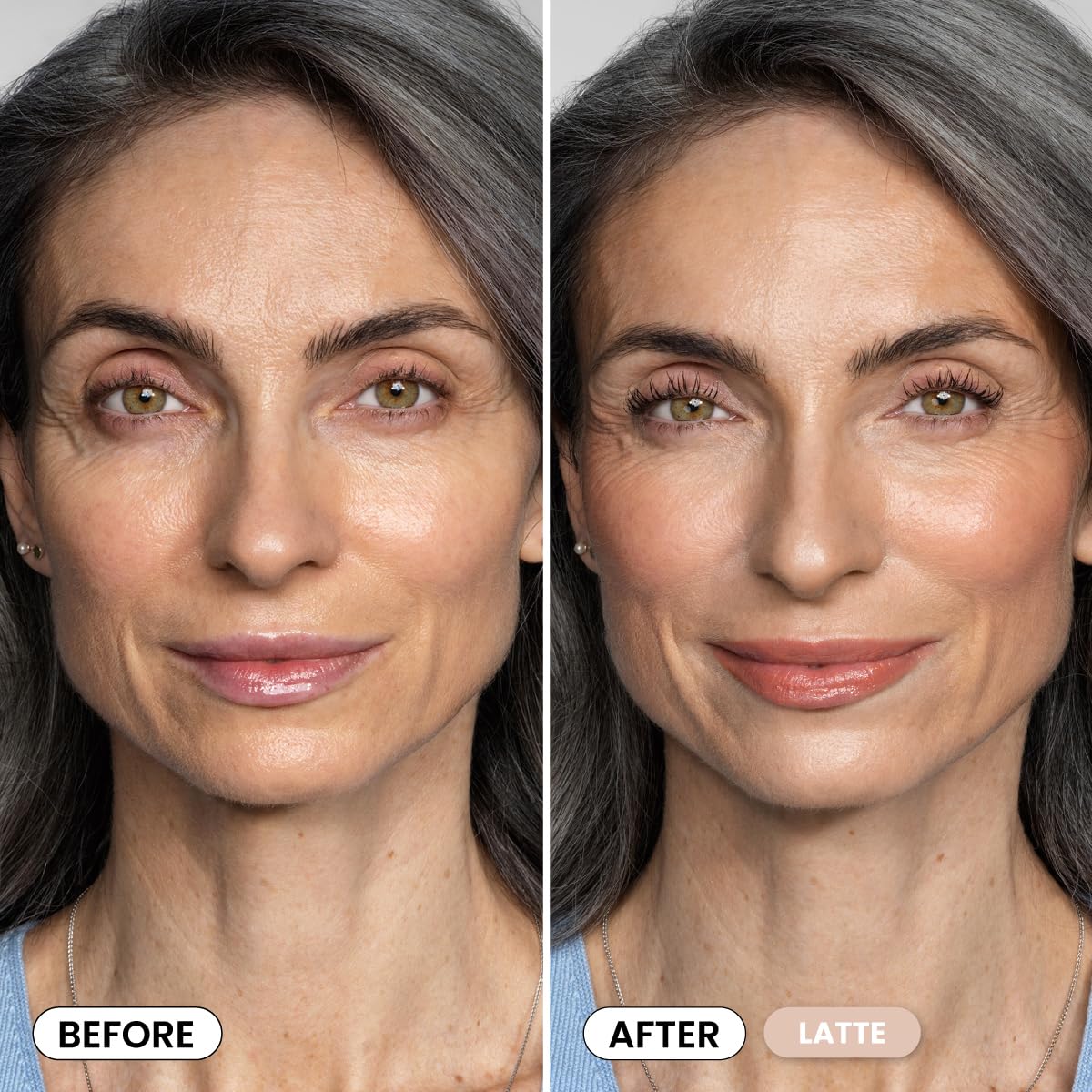 Perfecting Concealer Pencil for Mature Skin - Covers Dark Circles & Age Spots | 12-Hour Waterproof, Crease-Free (Latte)