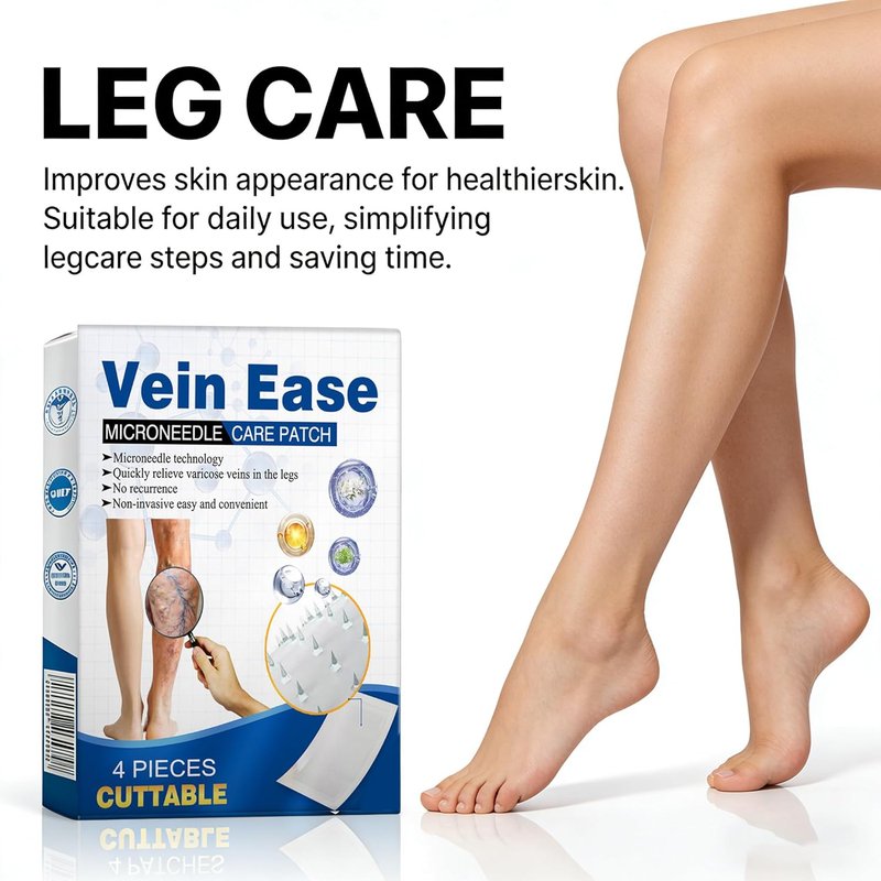 Vein Ease Microdarts Care Patch - Varicose Veins Treatment for Legs | Natural Ingredients, 2 Boxes