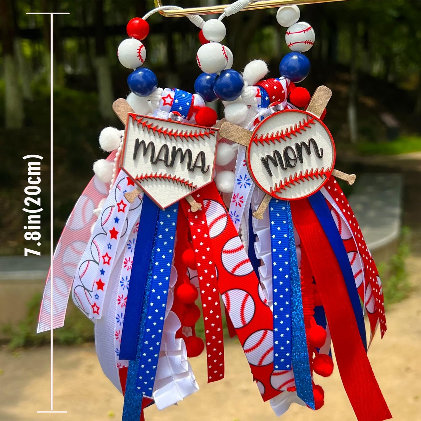 Nilyzit 2Pcs sports Baseball Keychains&Bogg bag Charms for Women