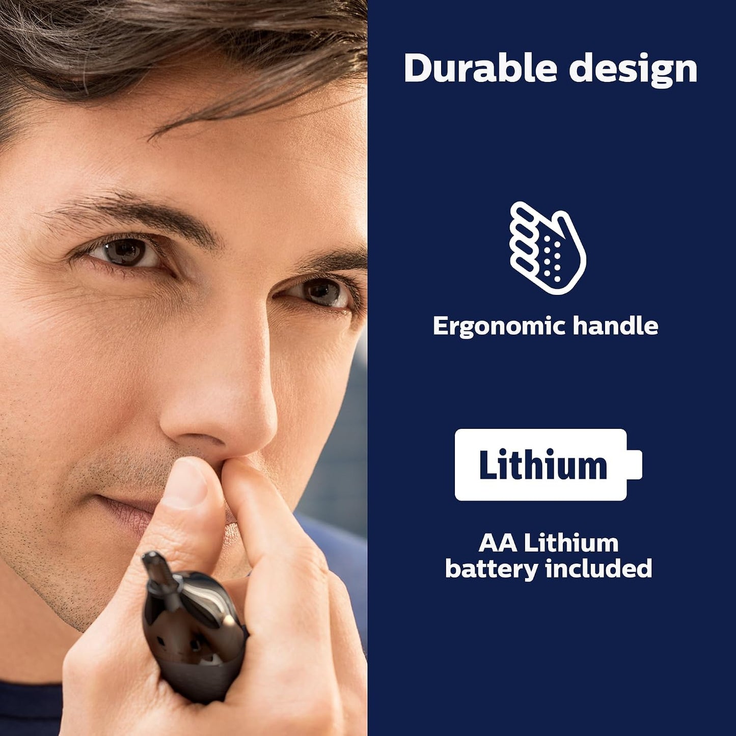 Philips Norelco Shaver 3900 - Rechargeable Wet & Dry Electric Shaver with Trimmer & Stand | Nose Trimmer for Ears & Eyebrows
