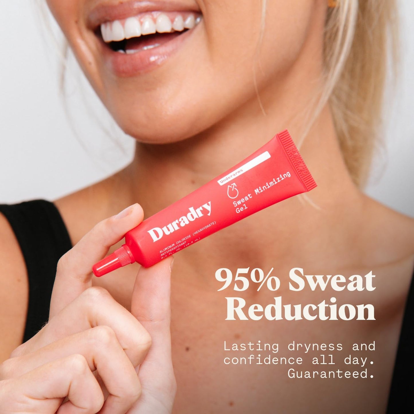Duradry Sweat Minimizing Gel Antiperspirant for Men and Women - Prescription-Strength, Formulated for Excessive Underarm Sweating and Hyperhidrosis B