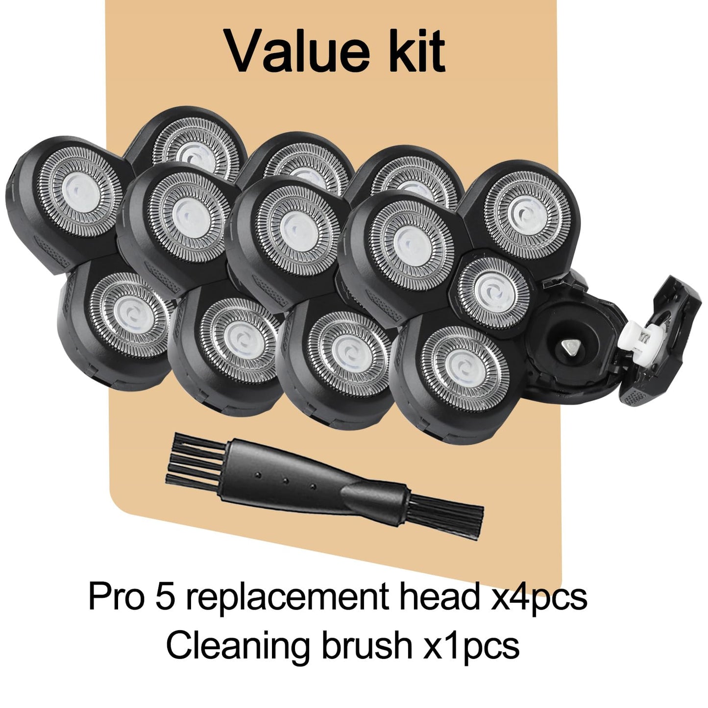 OXSITO Pro 5 Replacement Blades for Freebirds Flexing Series Bald Head Shavers, Blades Refills with Precision and Comfort Shave(Pack of 4)