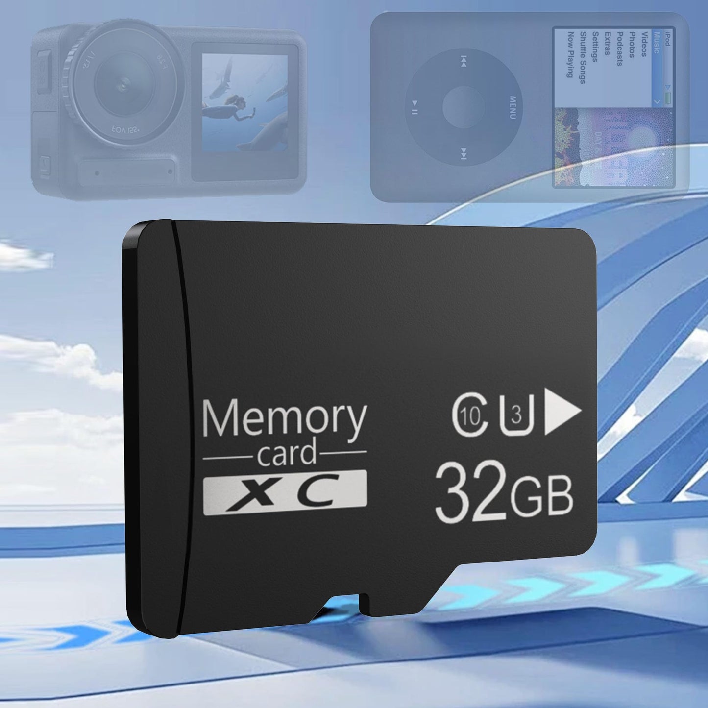 Micro SD Card 32GB SDHC V30 U3, Class 10 High Speed Memory Card for 4K Video Recording, Camera, Action Cam, Drone, Dash Cam
