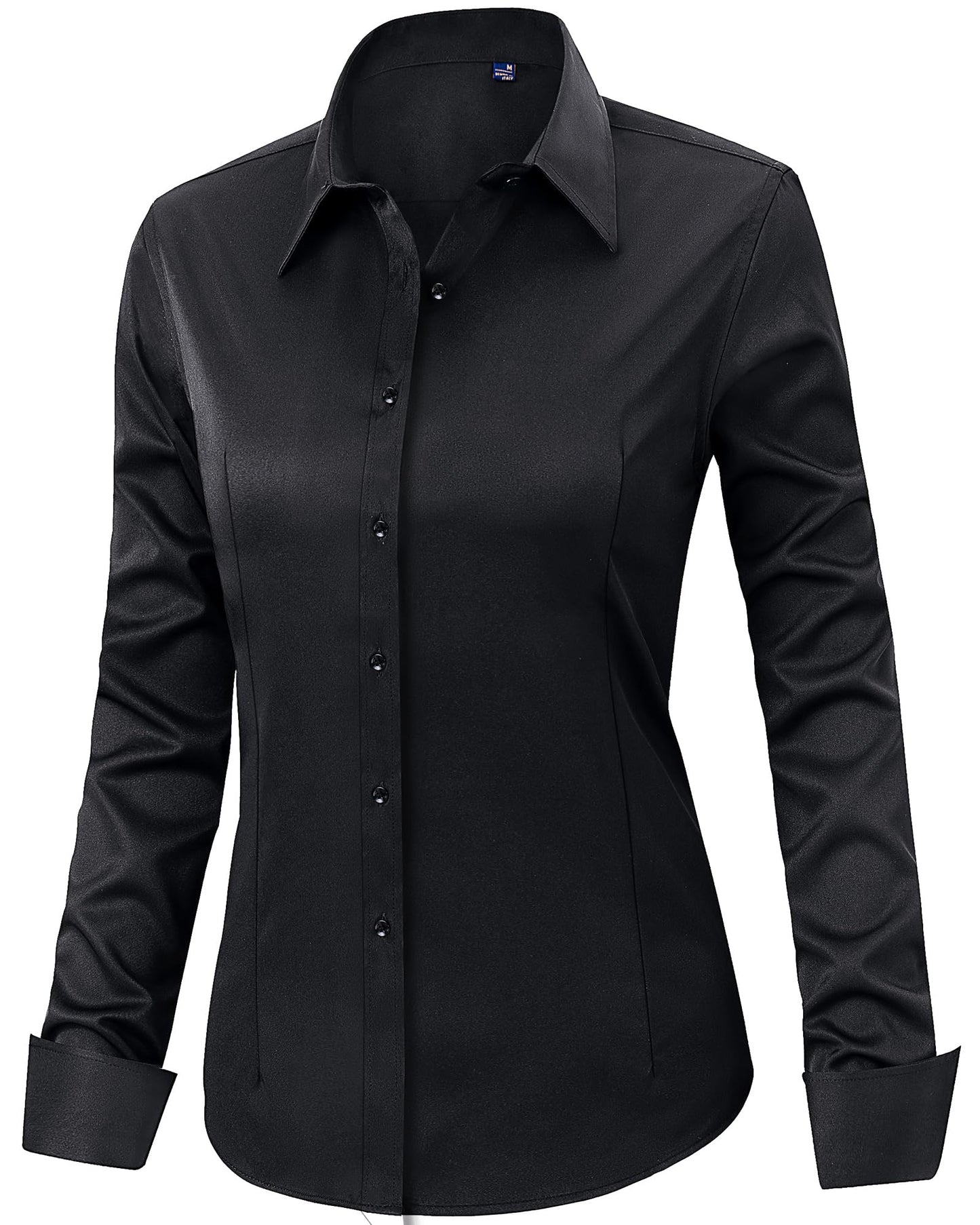J.VER Womens Dress Shirts Long Sleeve Button Down Shirt Wrinkle-Free Business Casual Blouse Office Work Tops