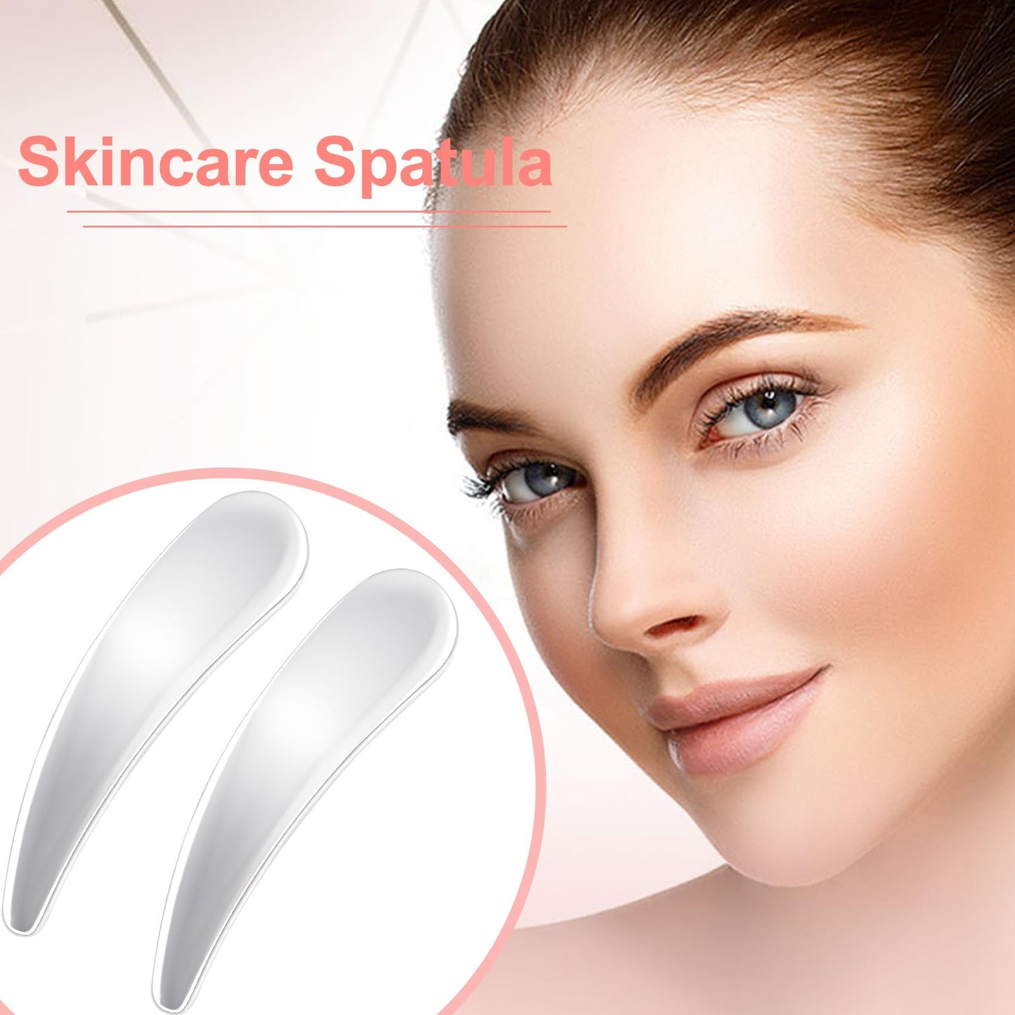 Pndeyo 3pcs Mini Stainless Steel Makeup Spatula, Reusable Cosmetic Cream Spatulas Spoon, Skincare Scoop Applicator Facial Massage Beauty Tools for Mixing and Sampling Face Eye Cream- Silver