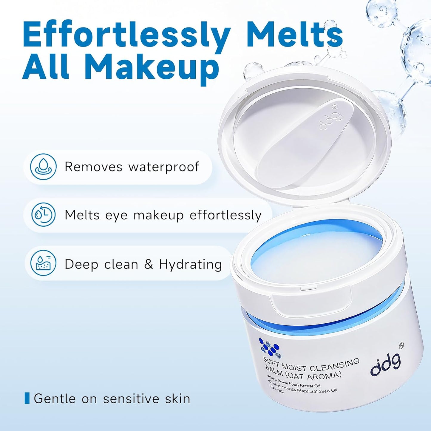 Soft Moist Cleansing Balm - Gentle Makeup Remover for Sensitive Skin | Nourishing Oil-Based Facial Cleanser, 3.38 fl oz