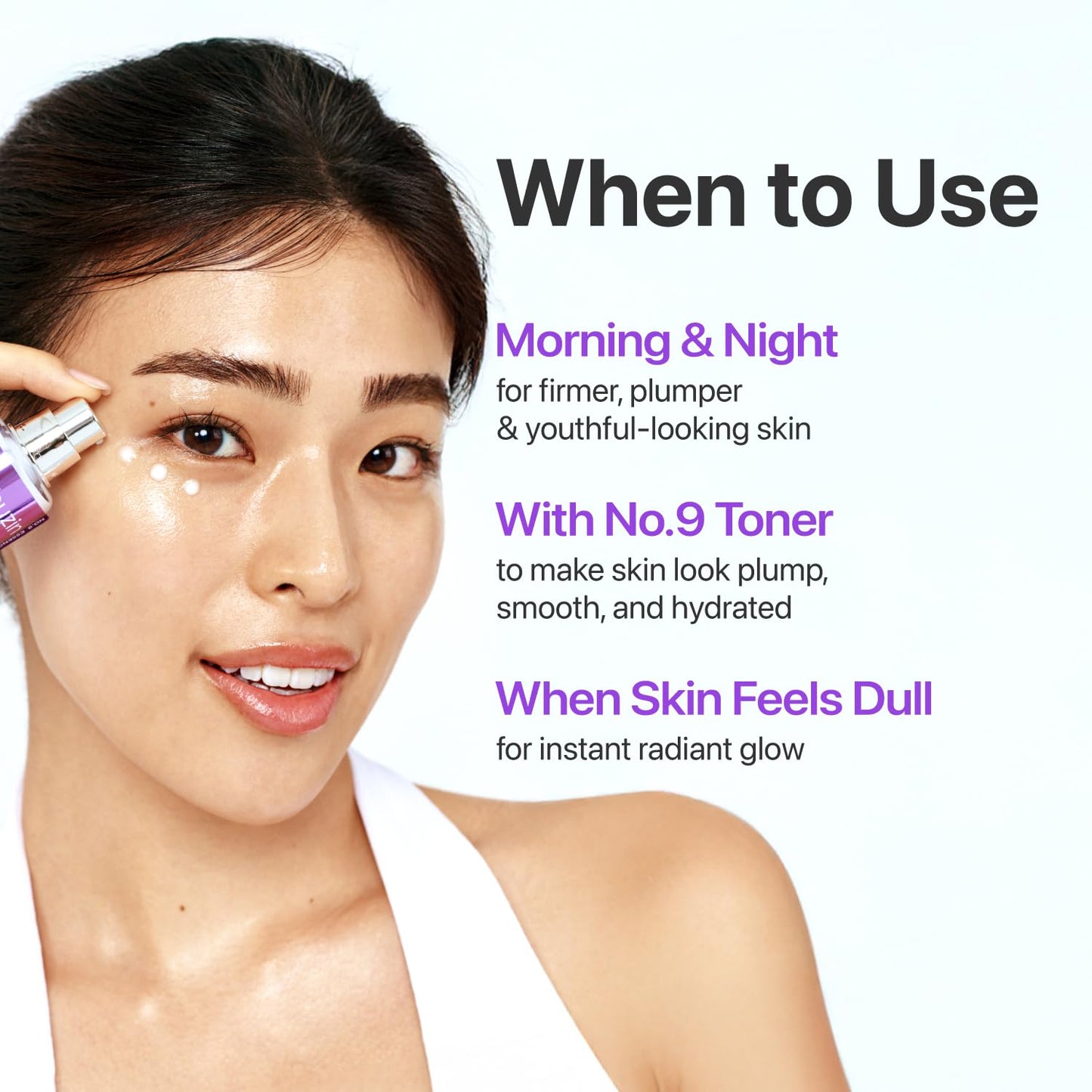 Numbuzin No.9 NAD+ Peptide Lifting Serum - Firming Anti-Aging Formula for Face & Body | 1.01 Fl Oz